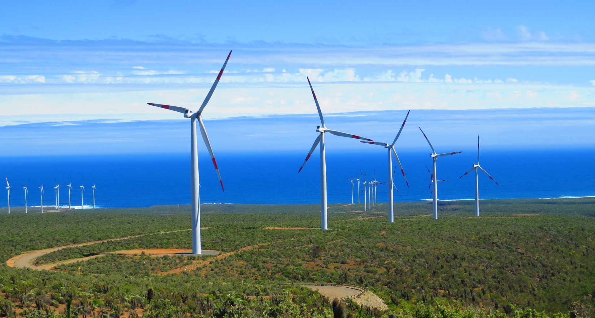 Planta de aerogeneradores en Chile